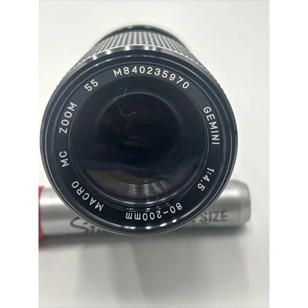 Canon Lens GEMINI 1:4.5 80-200mm MACRO MC ZOOM 55 Lens for Canon MADE IN JAPAN